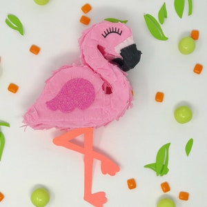 Flamingo mini piñata, flamingo party, flamingo piñata, flamingle, luau, flamingo, tropical party, You Are My Sunshine image 3