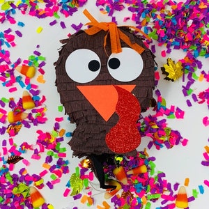 Turkey mini piñata, Turkey Decor, Thanksgiving Mini Pinata, Turkey decoration, Thanksgiving Piñata, Thanksgiving Decorations image 6