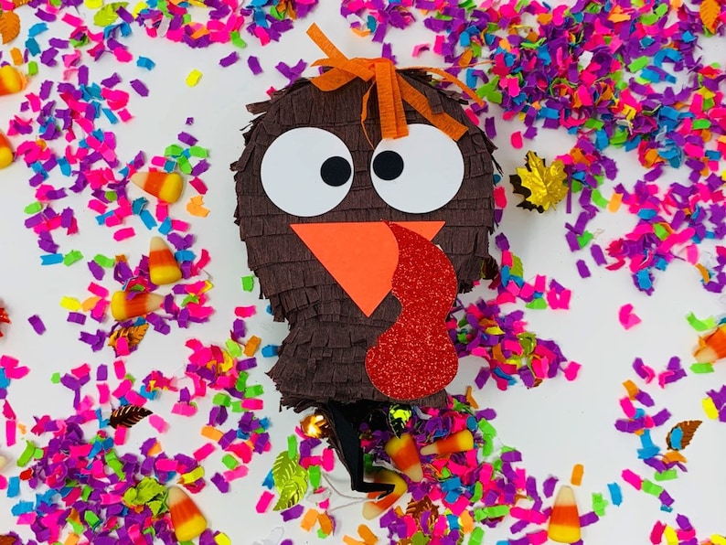 Turkey mini piñata, Turkey Decor, Thanksgiving Mini Pinata, Turkey decoration, Thanksgiving Piñata, Thanksgiving Decorations image 6