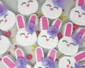 Easter Mini Bunny Piñata – Bunny Party Favor – Easter Basket Stuffer – Spring Party Decor – Handmade Mini Piñata