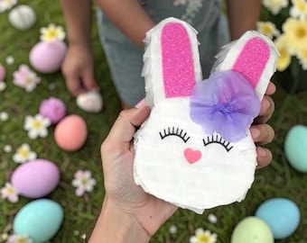 Easter Mini Bunny Piñata – Bunny Party Favor – Easter Basket Stuffer – Spring Party Decor – Handmade Mini Piñata