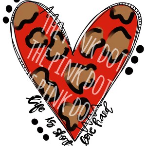 Love Hard leopard heart digital download only