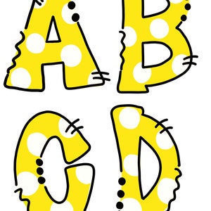 Großbuchstaben Gelbes Alphabet Set