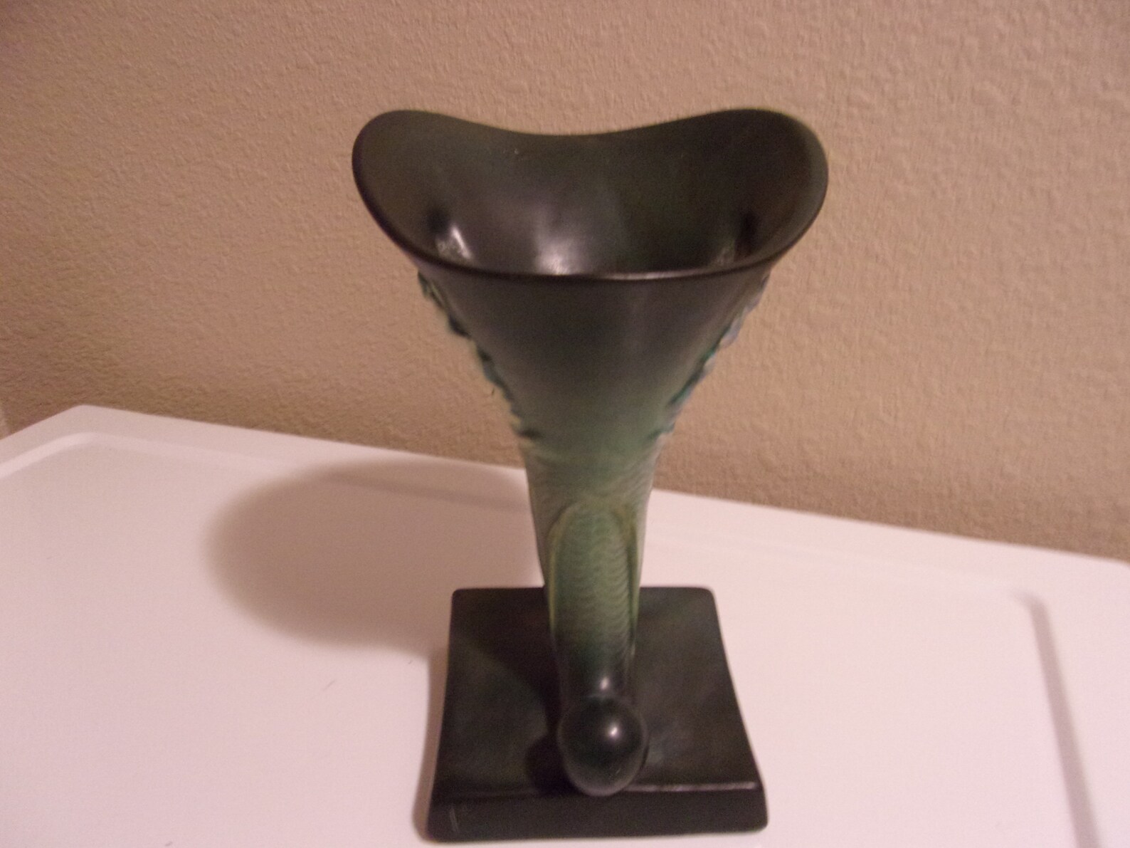 Roseville 1940 1988 Freesia Vase Green Etsy