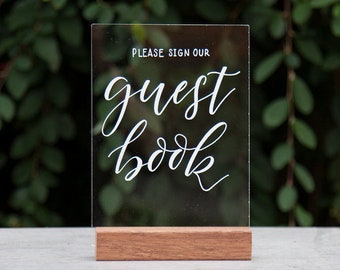 Wedding Guestbook Sign. Acrylic Sign. Sign Our Guest Book. Wedding Decor. Perspex Wedding Signage. Sign In Table.