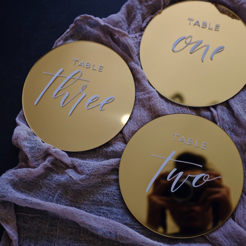 Gold Table Numbers. Wedding Table Signs. Wedding Decoration. Etsy