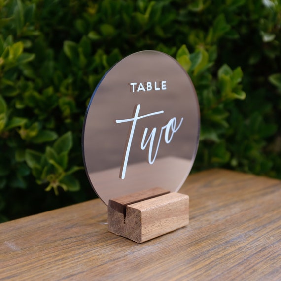 Table Number Signs Wedding Sign Circle Numbers Image 0