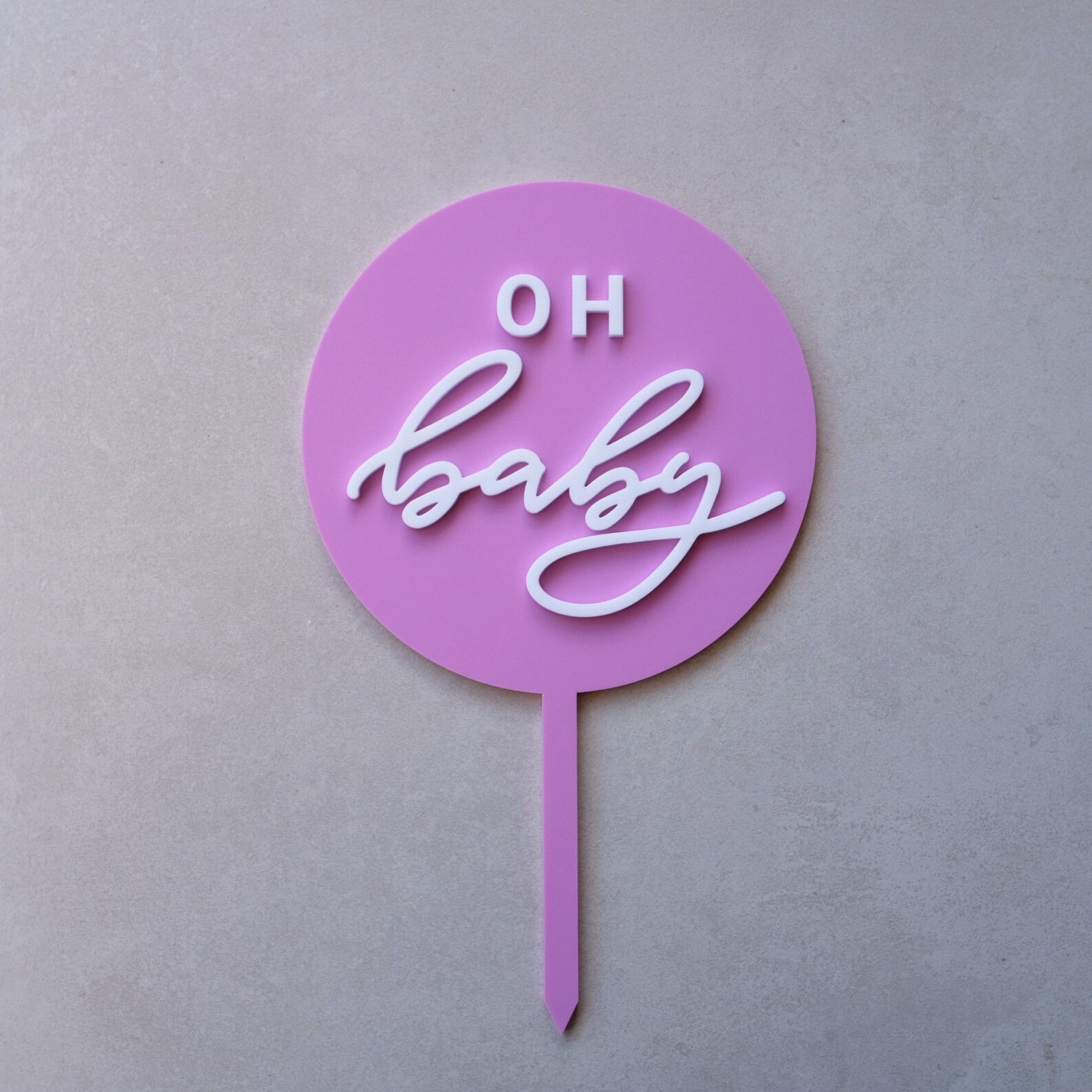 Oh Baby Cake Topper. Acrylic Cake Topper. Baby Name Cake Etsy