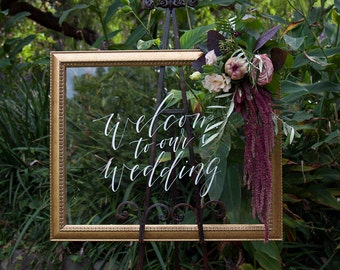Welcome Acrylic Sign. White Wedding Perspex Signage. Welcome To Our Wedding. Unique Wedding Decor. Modern Wedding.