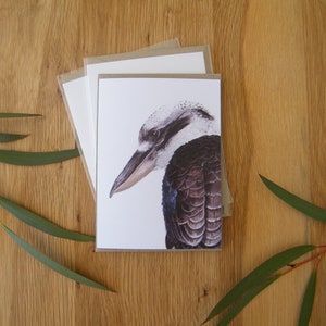 4 x Laughing Kookaburra cards - illustrated and printed in Australia.