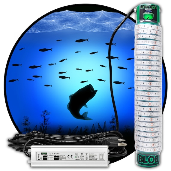 Underwater Fishing Light 300 LED Blue submersible 15,000 lumens Fish Attracter 