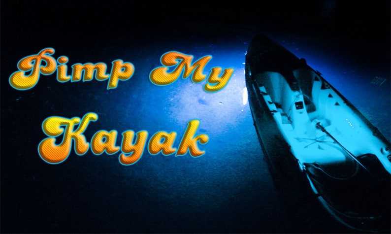 pimp my kayak blue led lighting kit diy with red & green