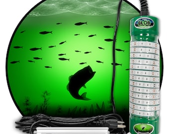 Green Blob Dock Fishing Light, 7500 Lumens, Underwater LED, 30ft Cord,  Fresh/saltwater, Energy Efficient, Fish Attractor 