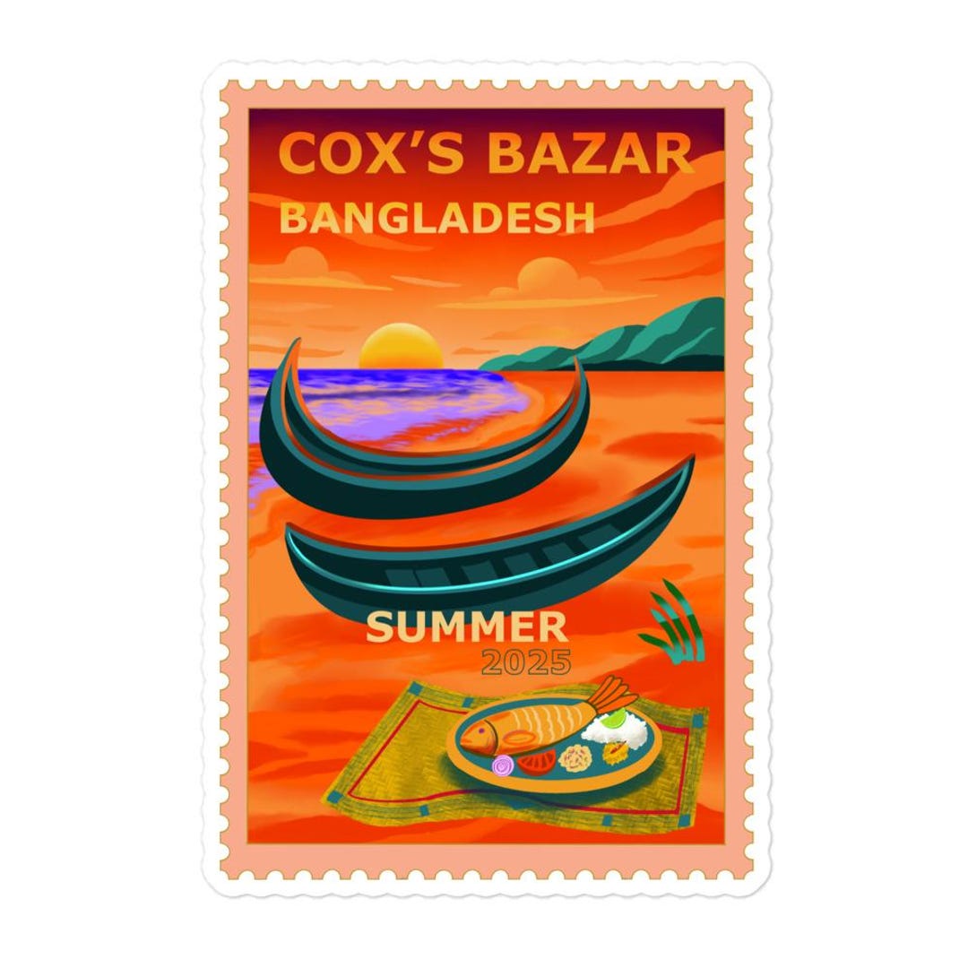 Cox's Bazar Bangladesh Stamp Bubble-free Stickers - Etsy