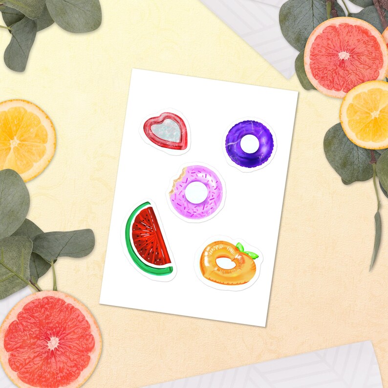 Pool Floaties Sticker Sheet - Etsy
