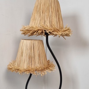 Raffia lampshade