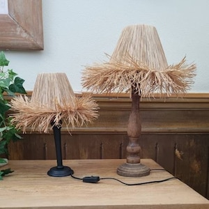 Raffia lampshade, raffia lampshade, lighting fixture