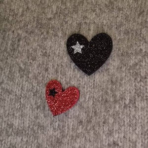 Heart brooch, brooch pin, glitter image 3