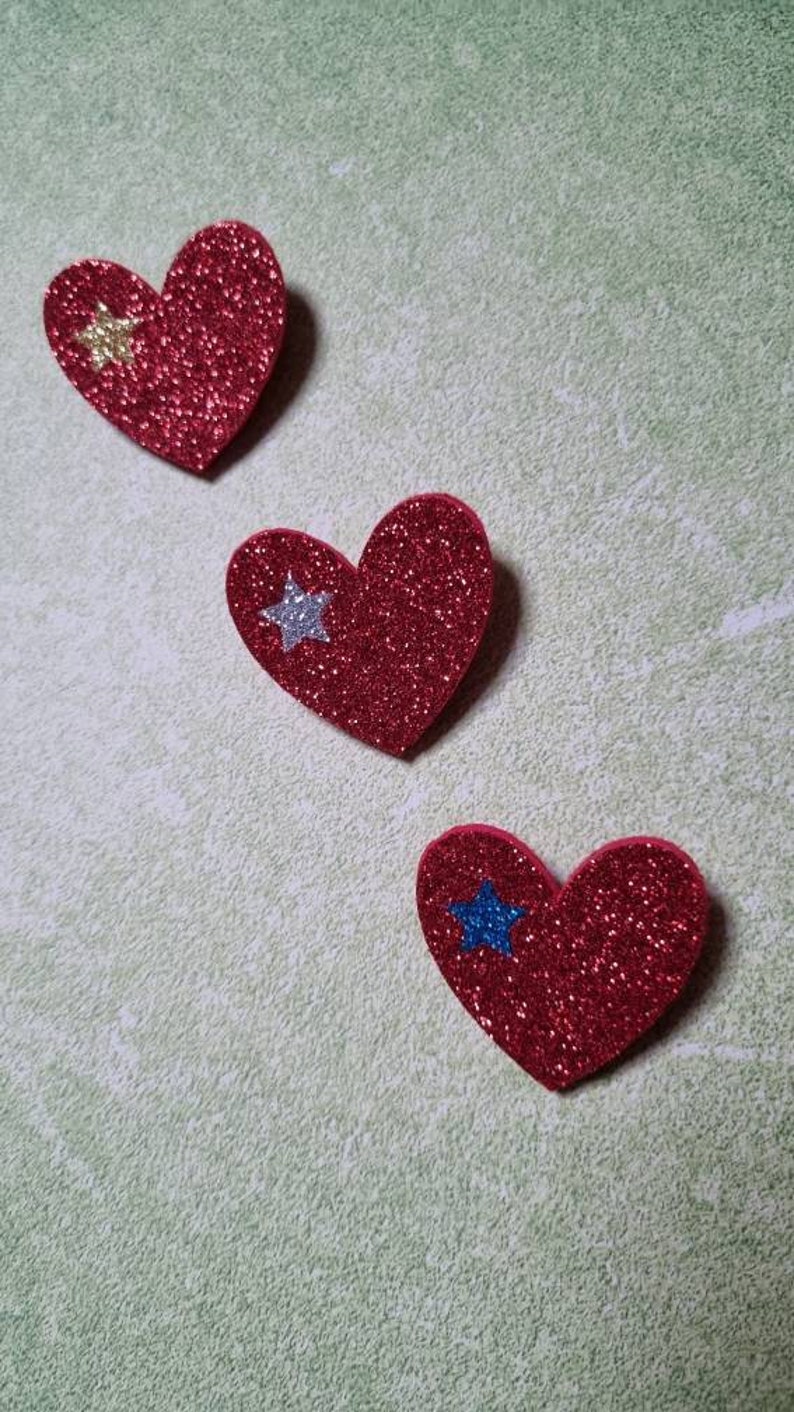 Heart brooch, brooch pin, glitter image 9
