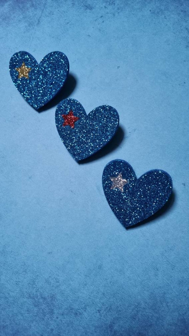 Heart brooch, brooch pin, glitter image 8