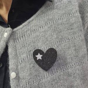 Heart brooch, brooch pin, glitter image 4