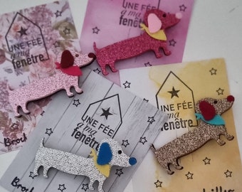 Glitter brooch
