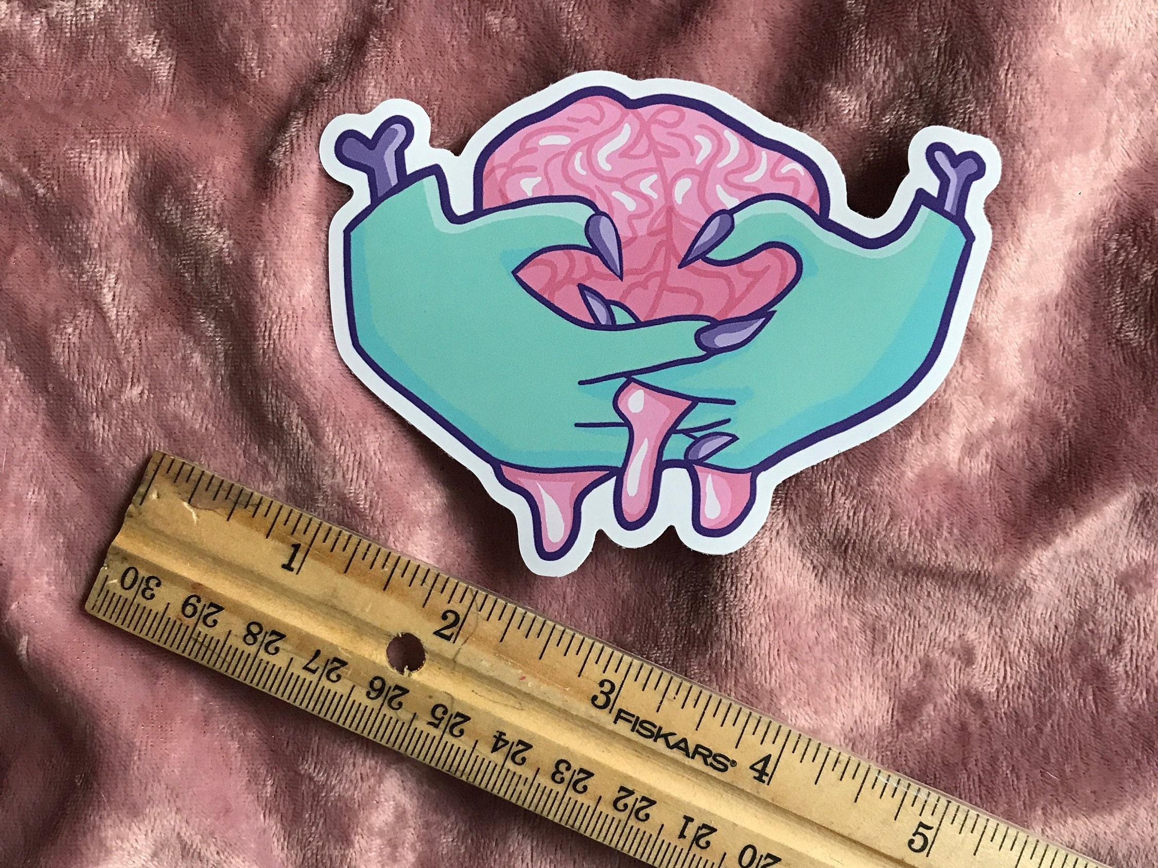 Zombie Sticker Llustration Sticker Girly Sticker Pastel Etsy