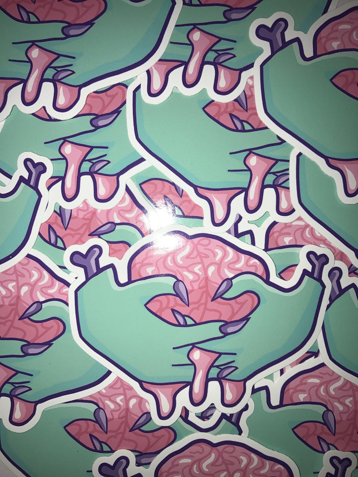 Zombie Sticker Llustration Sticker Girly Sticker Pastel Etsy