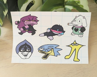 Feuille d'autocollants Deltarune Meme