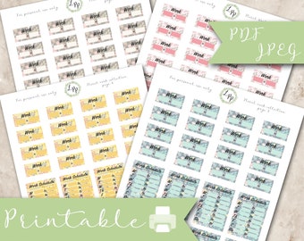 Floral work collection, printable planner stickers, erin condren, work hours, weekly, daily