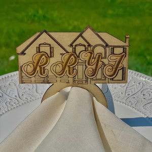 Napkin Rings, Laser Cut Napkin Rings, Custom Napkin Rings, Napkin Rings Set of 4 - 8 - 12, Napkin Holder, Table Decor, Wood Laser Cut Ring