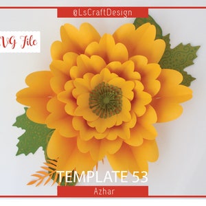 Plantillas de flores de papel gigantes SVG, plantilla de flores de papel, bricolaje de flores de papel, decoración de vivero, listo para cricut y silueta, pared de flores de papel