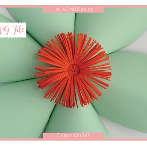 SVG Flower Center Template, Flower Center Template,  Paper Flower Template, DIY Center Flower, Cricut and Silhouette Ready