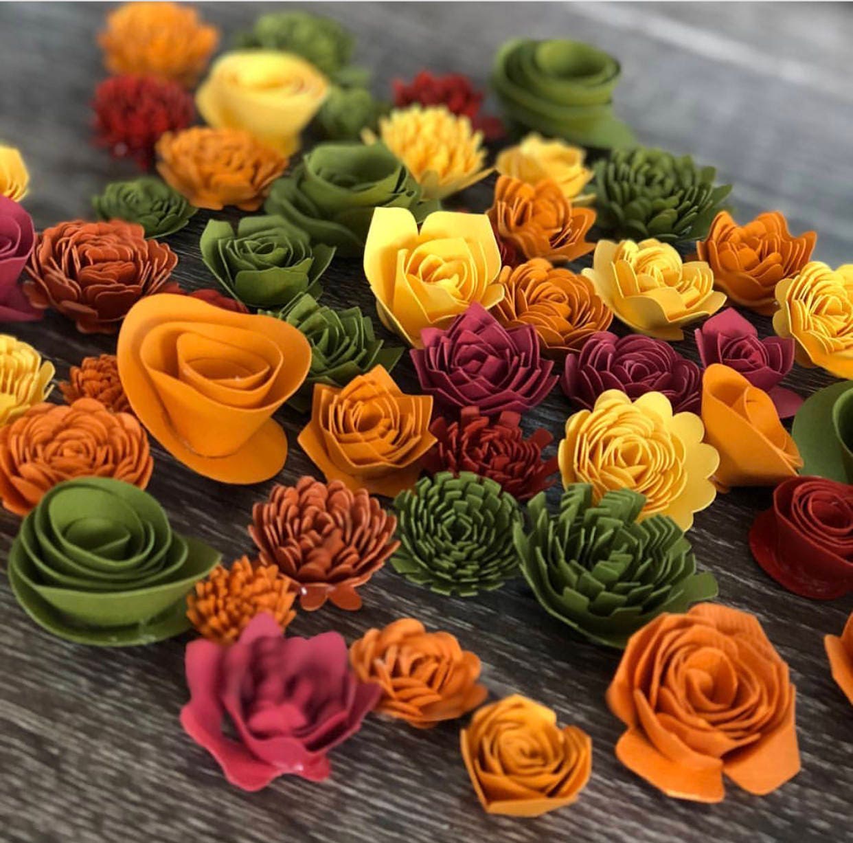17 Rolled Paper Flowers SVG Cut Files Paper Flowers bundle Etsy