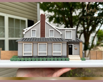 House Replica, Portrait House, Realtor Gift, House Miniature, Housewarming Gift, First Home, Wooden House, Christmas Gift, Closing Gift