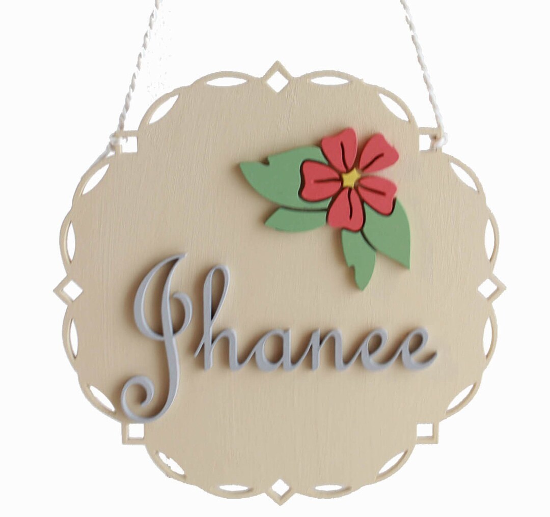 Custom Wooden Name Sign, Personalized Sign, Modern Home Decor. Round ...