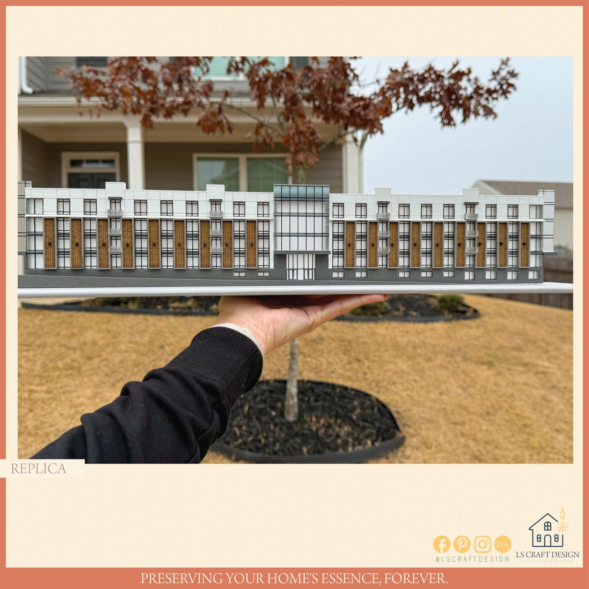 Custom Wooden Home Miniature, Architecture Replica, Property Portrait