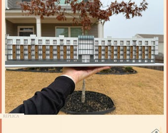Aangepaste houten huisminiatuur, architectuurreplica, eigendomsportret