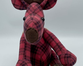 Memory Bear Keepsake Animal Deer--- custom and handmade from baby onesies, pajamas, loved one's clothing