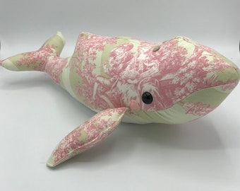Memory Bear Keepsake Animal Teddy Bear -- Whale-- custom and handmade from baby onesies, pajamas, loved one's clothing