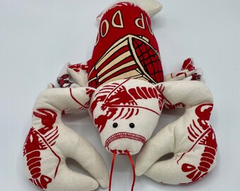 Memory Bear Keepsake Animal--- Lobster --- custom and handmade from baby onesies, pajamas, loved one's clothing