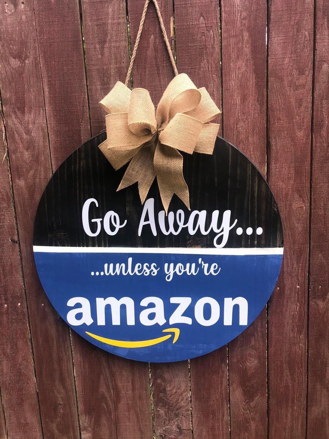 Custom made door hanger Amazon door hanger go away unless Etsy