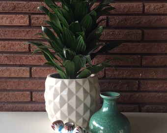 Vintage Handmade Turquoise Ceramic Vase