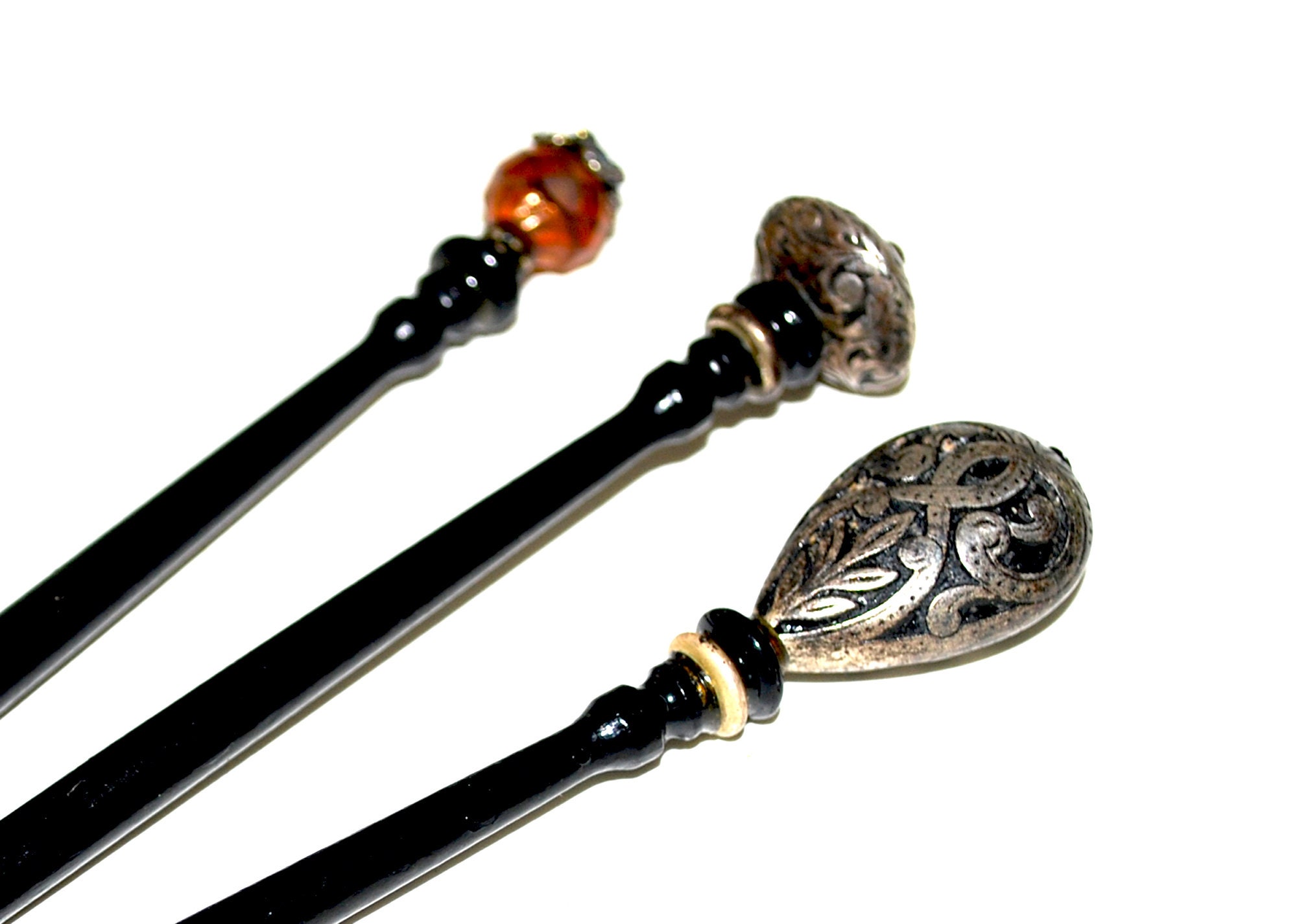 Long Hair Loves These 3 Decorative Hair Sticks Etsy