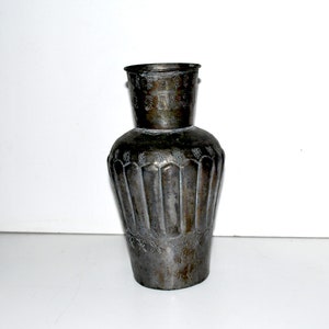 Late 19th Century Egyptian Tinned Copper Vintage Vase