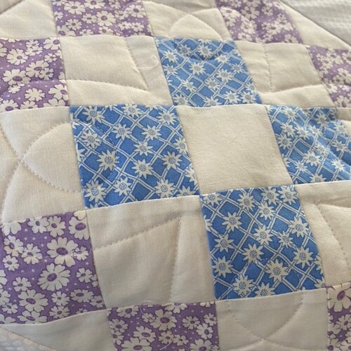 Baby Quilt, Handmade Baby Quilt Girl ,Pink & White Flannel, Baby Shower Gift, 31