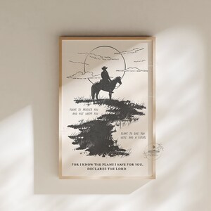 Desert Bible Verse Western Wall Art Modern Christian Artwork Wild West ...