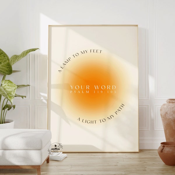 Moderne Christian Wall Art Trendy Aura Affiche Esthétique Christian Cadeaux Psaume Bible Verse Imprime pour Christian Teen Room Écriture Home Decor