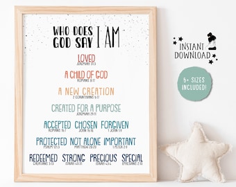Identity In Christ Christian Education Kids Affirmations Sunday Bible School Scripture Verse Church Classroom