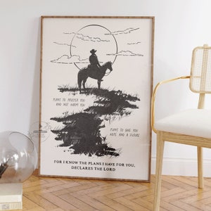 Desert Bible Verse Western Wall Art Modern Christian Artwork Wild West ...